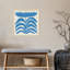 «Delighted III Blue Flower» par Moira Hershey, impression sur bois encadrée-91291433-91291435