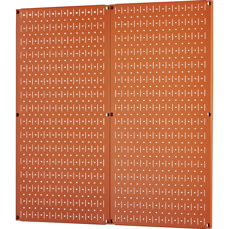 Panneau perforé en acier de 32 po x 32 po, Orange
