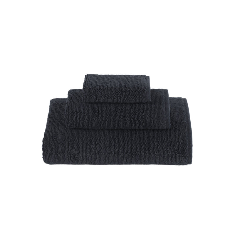  Ensemble de serviettes en coton Lerins, Noir