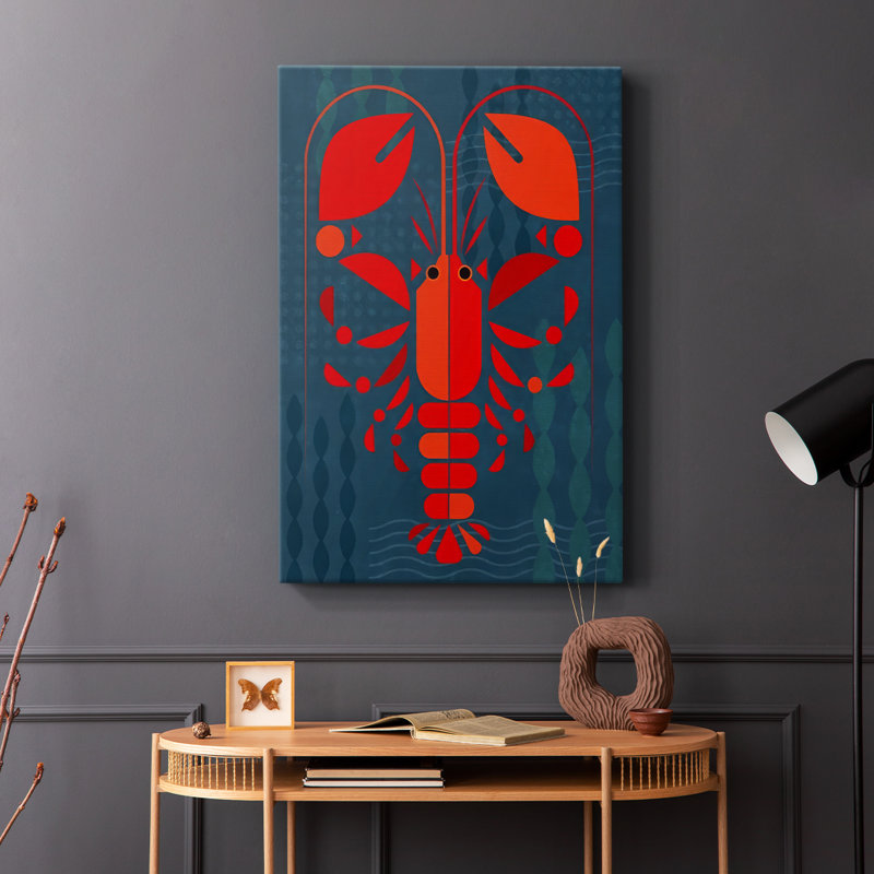 Geo Lobster II - Cavas enveloppés de galerie, H 27 po x l 18 po