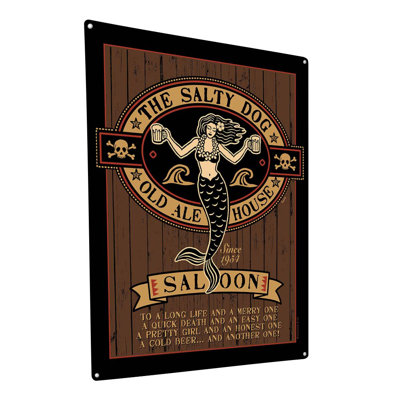 «Salty Dog Saloon», impression sur métal