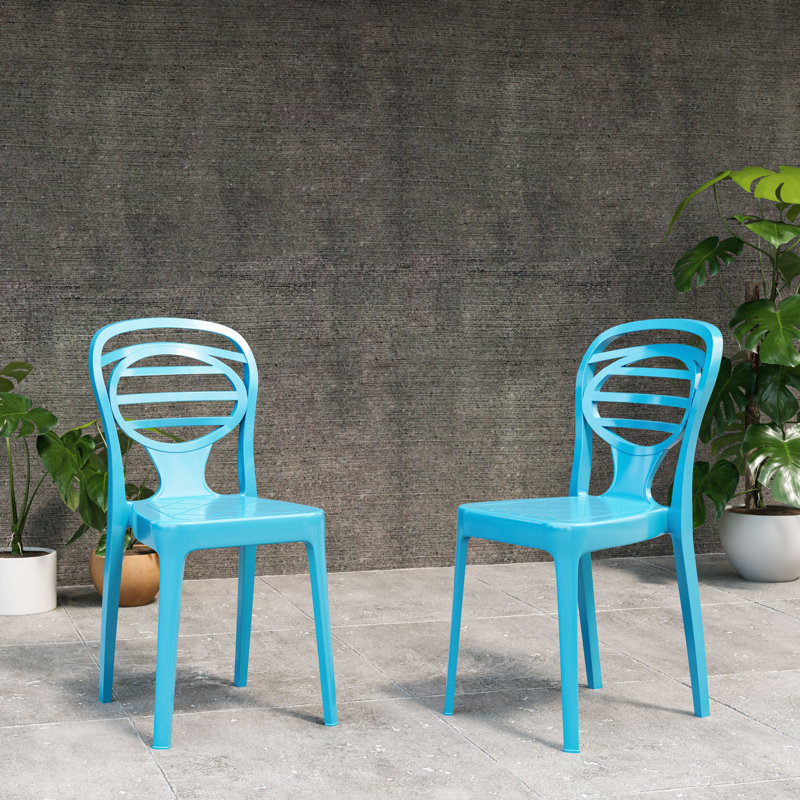 Fauteuil de salle à manger Melean, Bleu