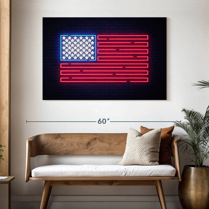 Enseigne néon Borges USA, H 32 po x l 48 po