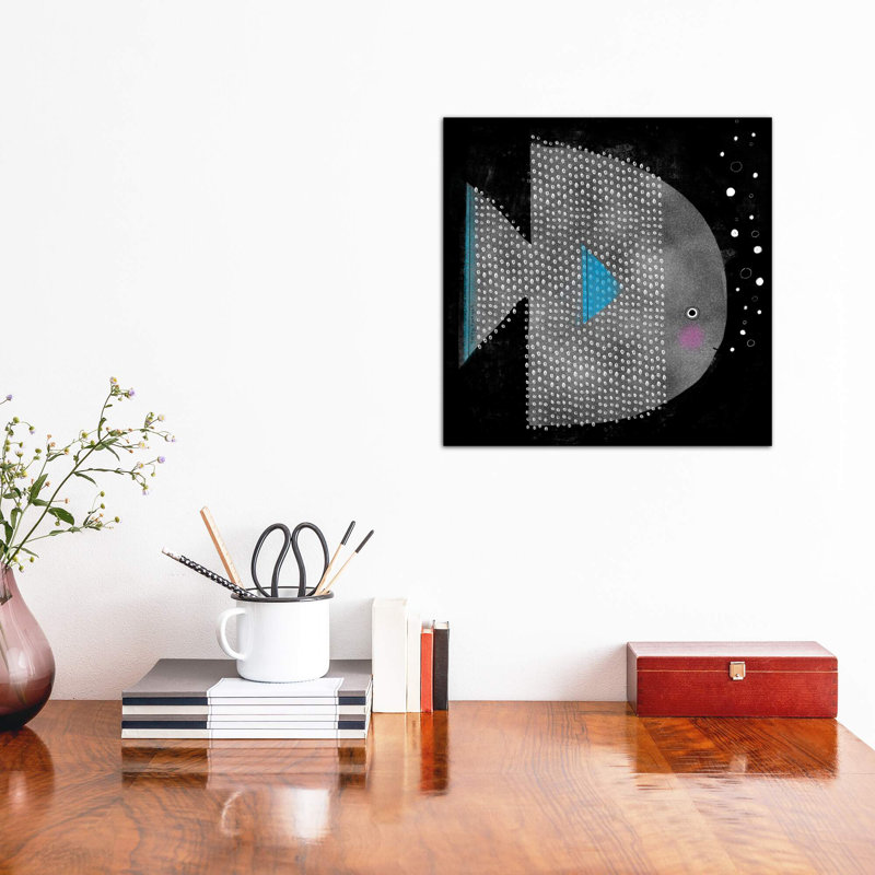 " Spotted Fish " by Terry Runyan, Wrapped Canvas, No Mat, 18" H x 18" W x 1.5" D
