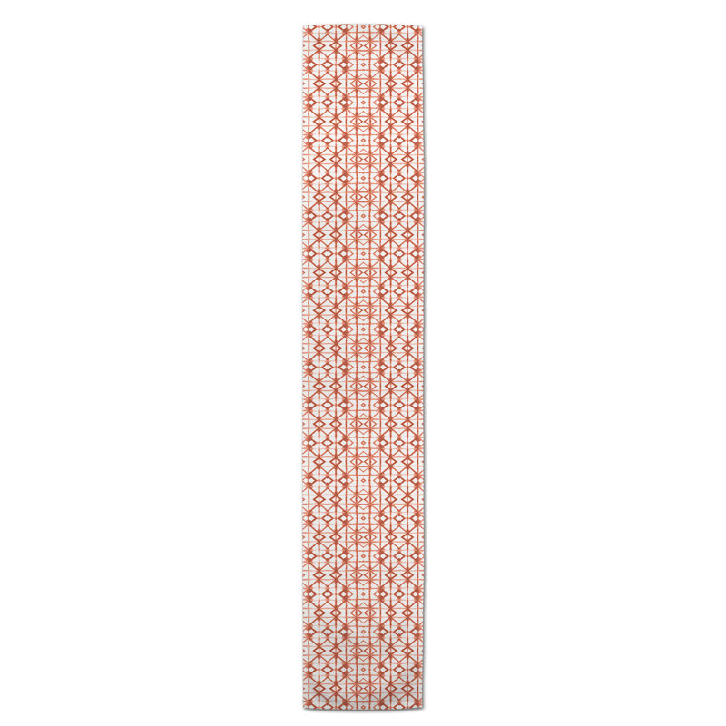 Lynda Table Runner, 90" x 16", Mablethorpe Shibori, Rust