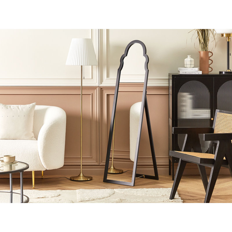 Bettsville Engineered Wood Flat Floor Mirror, Black