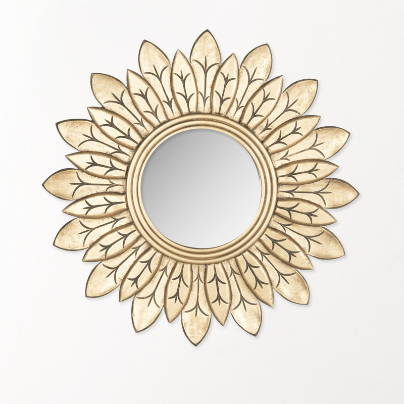 Saladin Engineered Wood Wall Mirror, Gold
