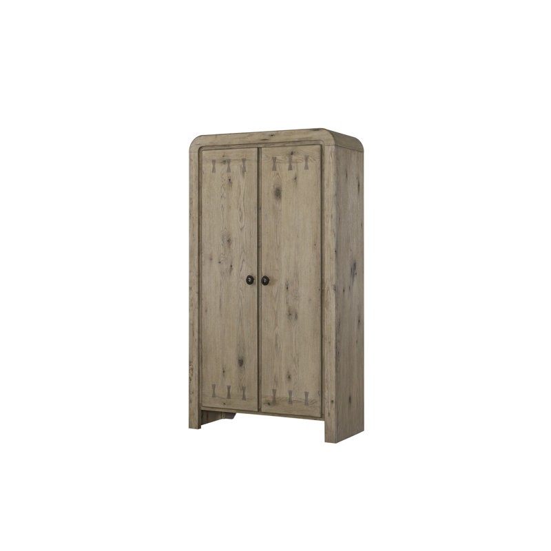 Armoire penderie avec tablettes et tiroirs Zina