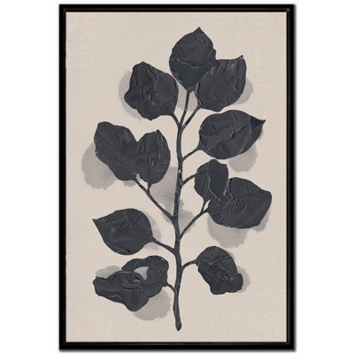 Black Rose Silhouette II Canvas Wall Art