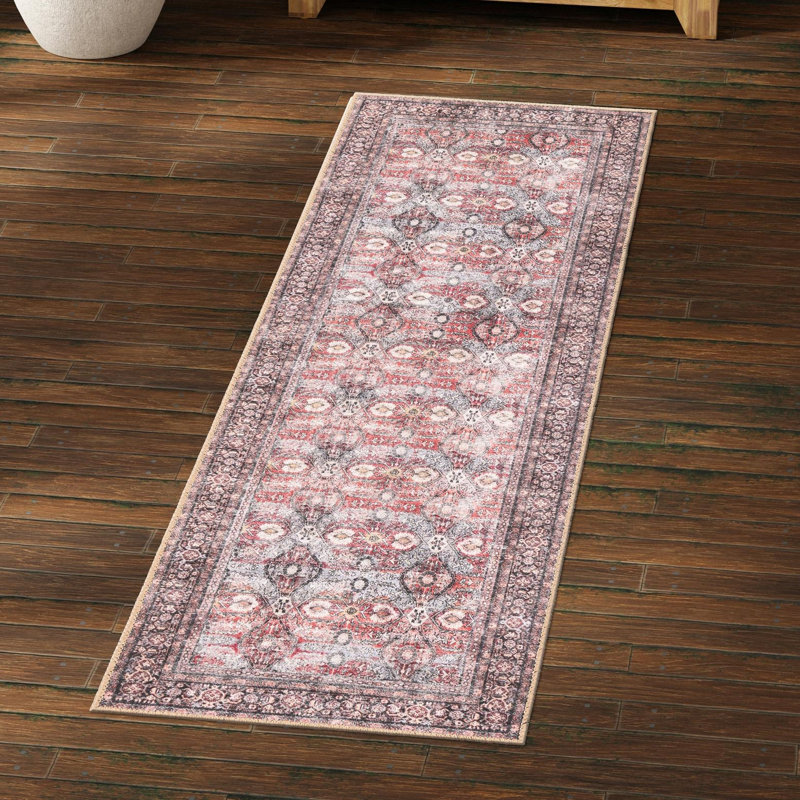Mckellum Chenille Floral Indoor Rug, Runner 2' x 6'1"
