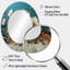 Miroir mural bleu et doré-214041436