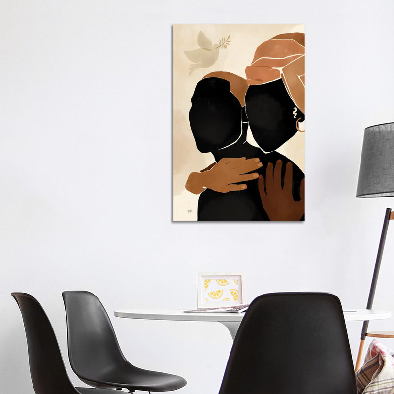 Protéger par Bria Nicole - impression d'art graphique, Pas de tapis, Toile tendue, H 26 po x l 18 po x 1,5 po