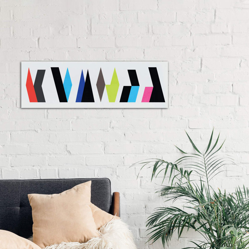 Modern Art-Six Chunk Logo - Wrapped Canvas Panoramic Print, 121.92 cm H x 40.64 cm W x 1.91 cm D