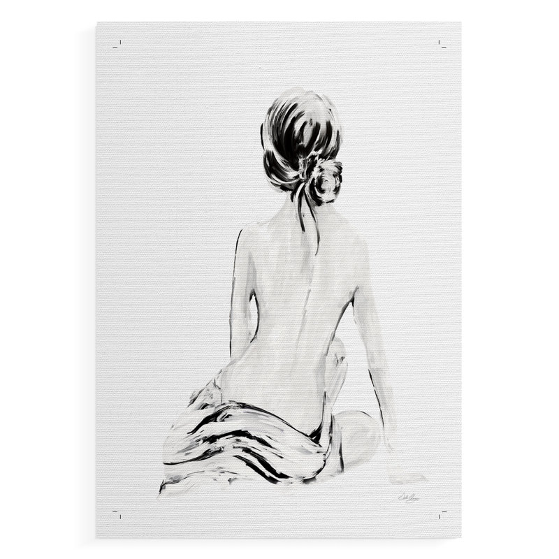 Impressionniste doux nue I - impression sur toile seulement - non encadrée, H 36 po x l 24 po
