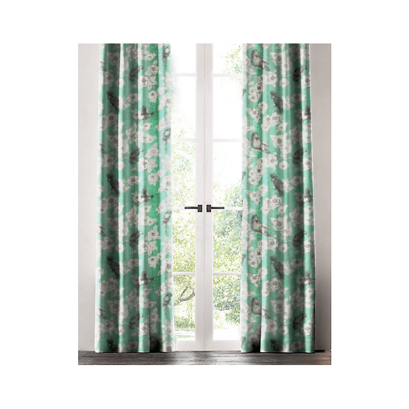 Room Darkening Curtain, 50" W x 84" L, Mint