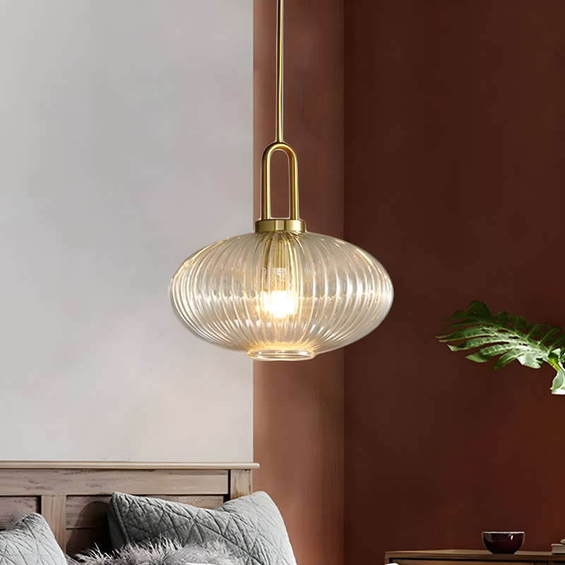 1 - Light Gold Sphere Pendant, Clear