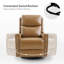 Fauteuil inclinable manuel pivotant en cuir véritable Chikako-70690531