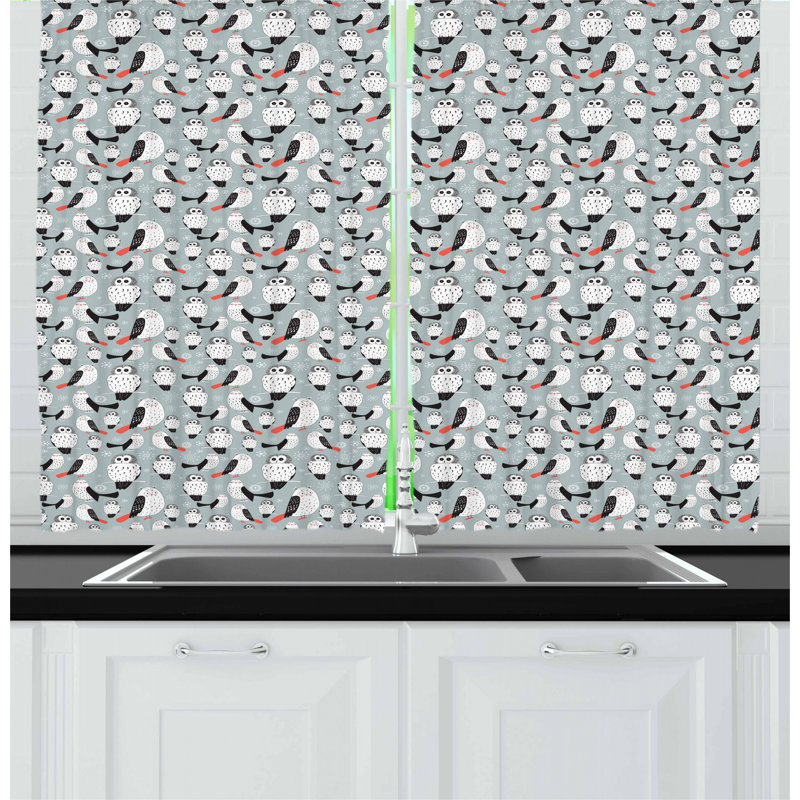 Rideau de cuisine oiseaux