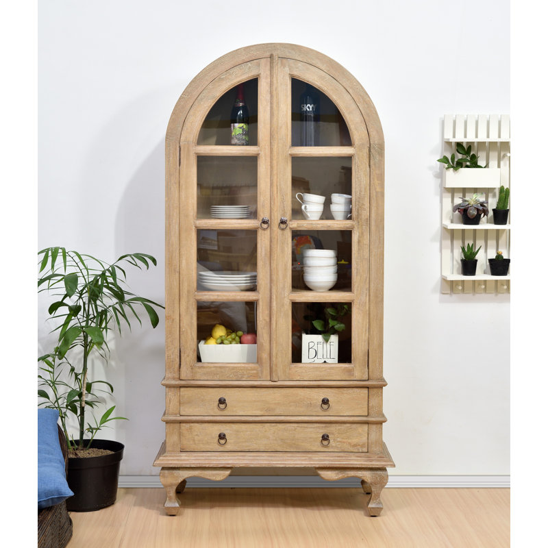 Farreli 39'' Wide Solid Wood Display Stand, Gray