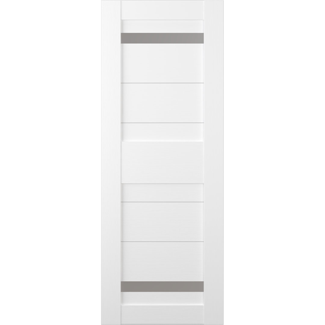 Imma Paneled Manufactured Wood and Glass Standard Door Slab Belldinni 