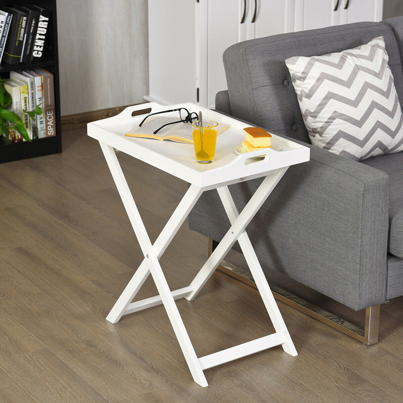 Linslade Tray Top Cross Legs End Table