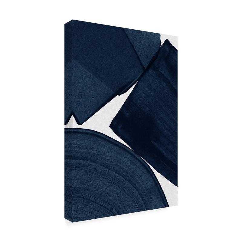 Œuvre d'art sur toile bleu bolaire, bolarara, H 12 po x l 19 po