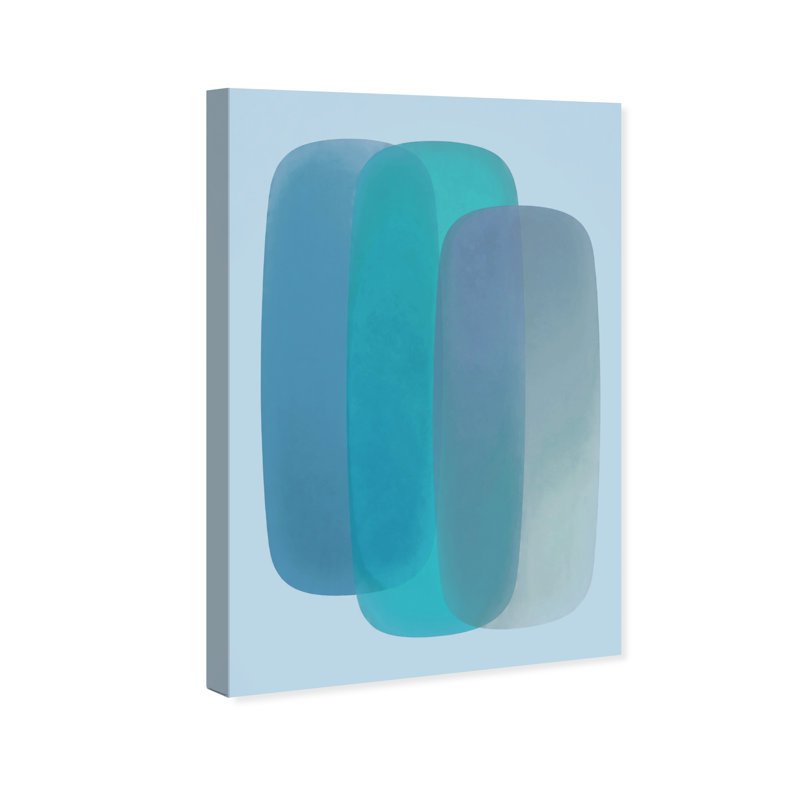 Teal Gradients Print by Oliver Gal, 24"H x 16"W, Gallery Wrapped