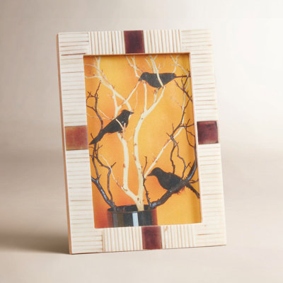 Artisan Ribbed Bone Photo Frame