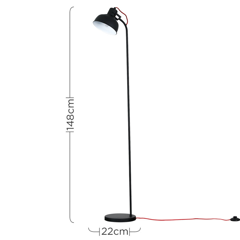 Sania 148cm Arched Floor Lamp, No