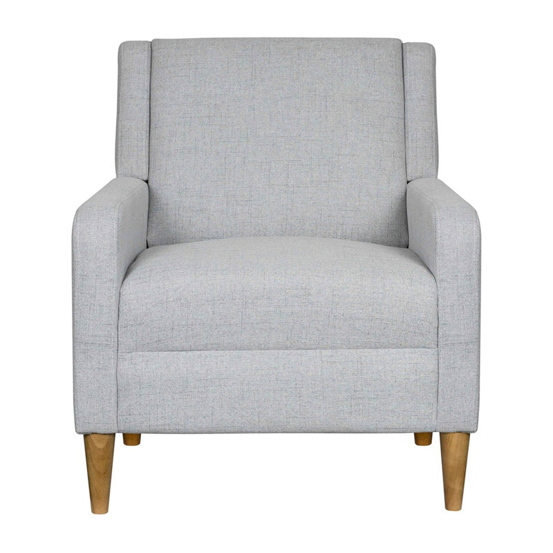 Fauteuil d'appoint rembourré, Gris clair