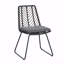 Ensemble de 2 chaises d'extérieur avec 2 coussins gris