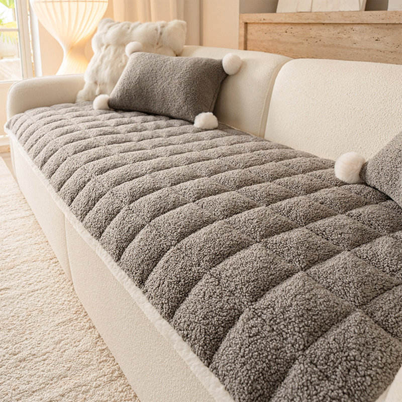 Thickened Plushs Sofa Cushions For Autumns And Winter Superb-feeling Fixed Non-slide Straight-line Seat Cushions Suitable For Sofa Decoration
