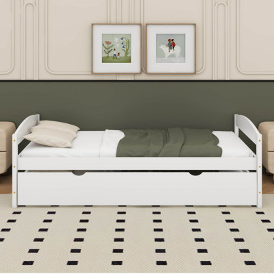 Lit plateforme simple avec lit gigogne