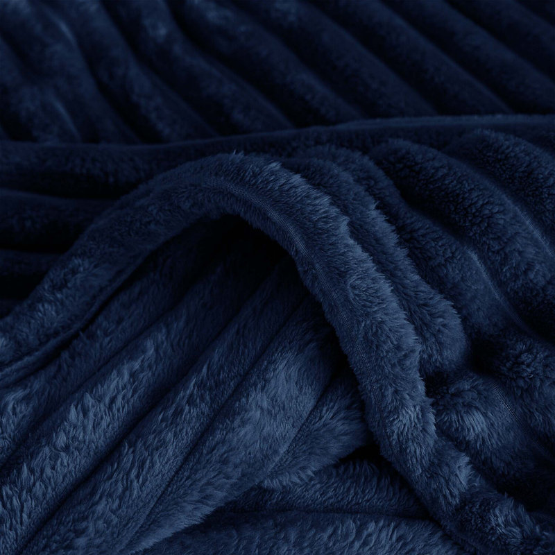 BELLISSIMA PLUSH THROW, 305cm x 305cm, Navy