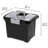 Sterilite Portable Lockable File Box w/ Extra Compartment & Handle