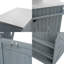 Chariot de barbecue extérieur avec plateau en acier inoxydable, rangement ouvert, tablettes réglables et roulettes verrouillables-126148932