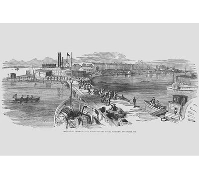 " Landing Troops At The Naval Academy In Annapolis " by Frank Leslie