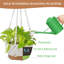 Paquet de 3 jardinières suspendues pour plantes d'intérieur, pot suspendu 10 + 10 + 8 pouces, support à plantes en macramé avec pot, crochets de plafond, soucoupe amovible et trous de drainage pour jardin - blanc