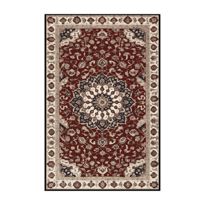 Machine Washable Persian Black Area Rug