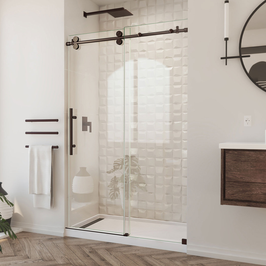 Enigma-XO 44" W x 76" H Single Sliding Frameless Shower Door with ClearMax™ Technology DreamLine