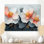 Mou rose, fleurs blanches et pures - Art mural