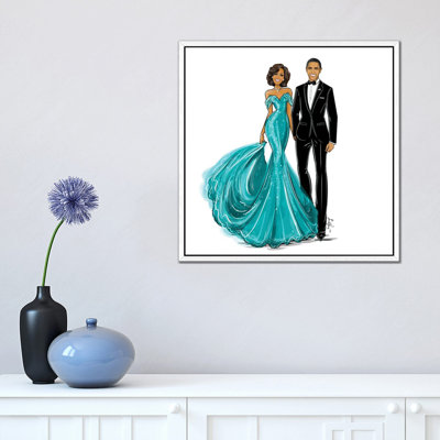 Michelle and Barack Obama 1 Piece Wall Art on Canvas