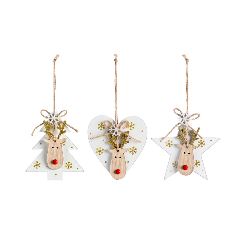 Wood Astrology & Stars Holiday Shaped Ornament