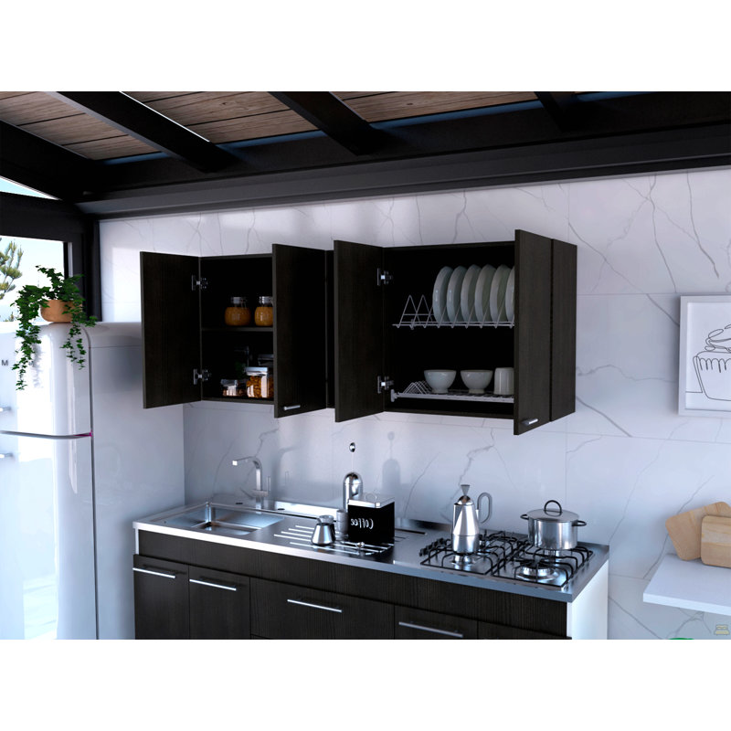 Armoire murale Ontario, porte double, Noir