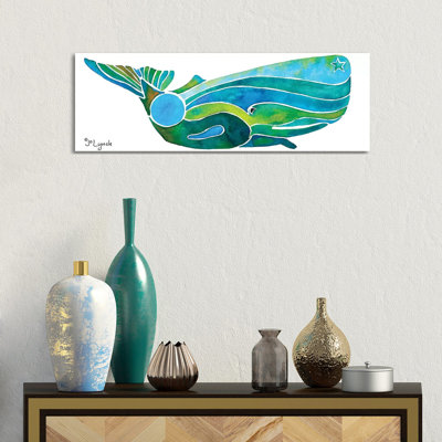 Whale Sperm Wave by Jo Lynch - Wrapped Canvas Panoramic Gallery-Wrapped Canvas Giclée
