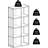 Winsome Timothy 9-Piece Storage Set With 4X2 Grid Shelf And 8 Foldable Fabric Baskets For Organized Home Decor