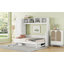 Lit escamotable double pleine grandeur avec tablettes-490141333