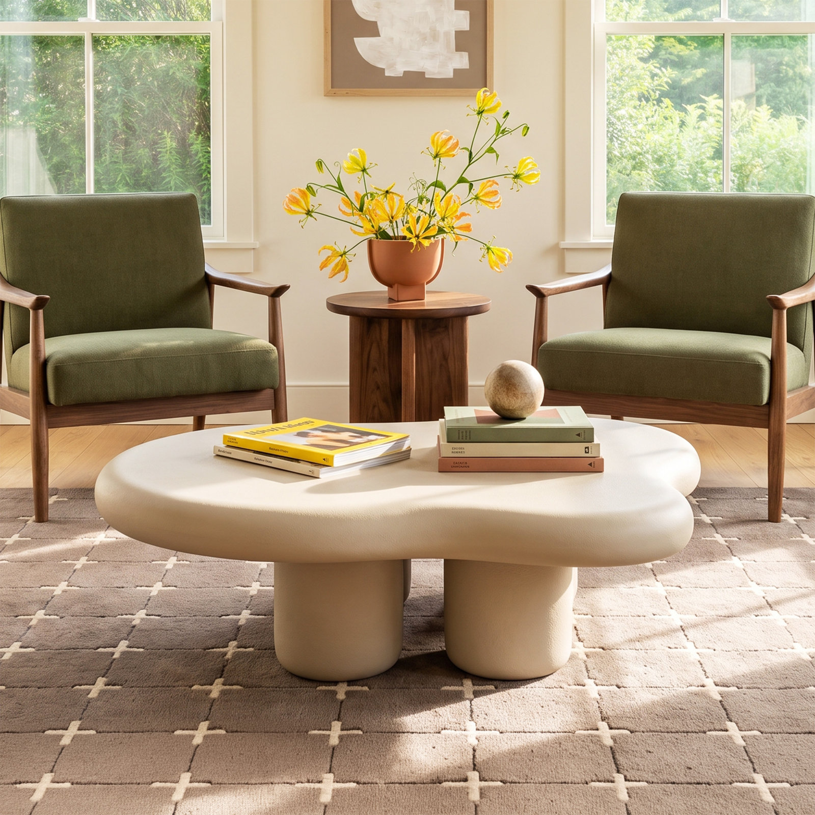 Allrich 48" Coffee Table, Beige