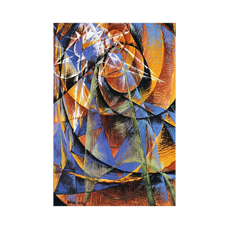 Planet Mercury Passing In Front Of The Sun by Giacomo Balla - Wrapped Canvas Print