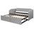 Twin Size Velvet Upholstered Daybed with Pop Up Trundle, Gray-212416835